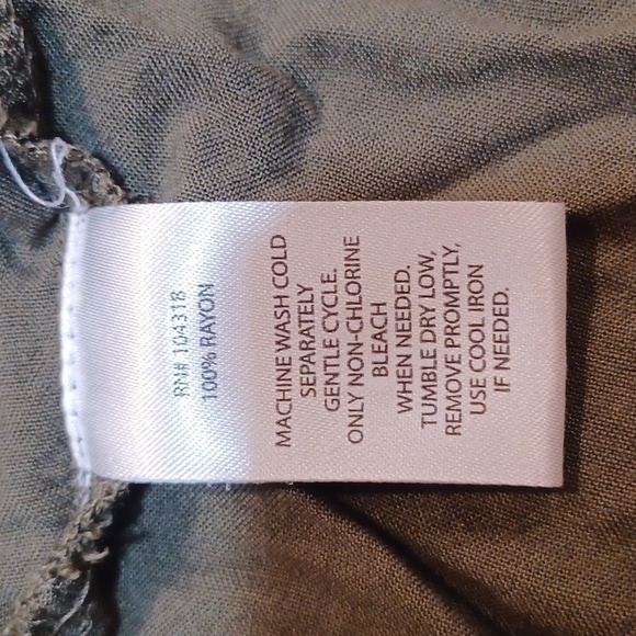 EUC Derek❤️Heart Button Up Short Sleeved Dress w/ Drawstring Waist - Picture 9 of 9